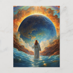 *~* Jesus Space Universe Healing Earth AP50 Postcard