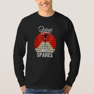 Jesus Spares Bowling Art Cool Bowl Game Hobbies Bo T-Shirt