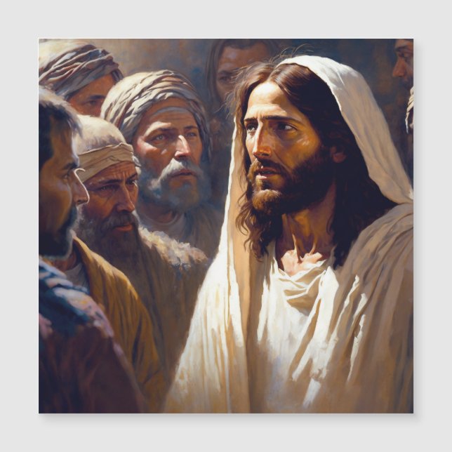 Jesus Speaks with his Disciples Kitchen Magnet (Front)