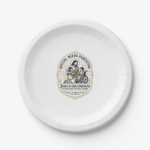 Jesus Special Needs Parenting Shirt Faith Based De Paper Plate