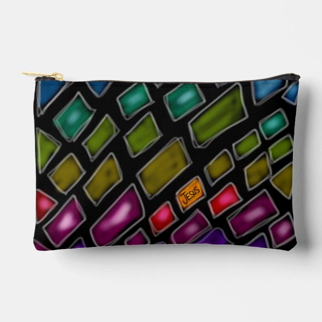 Jesus Spectrum of Light Custom Name Accessory Pouch (Front)