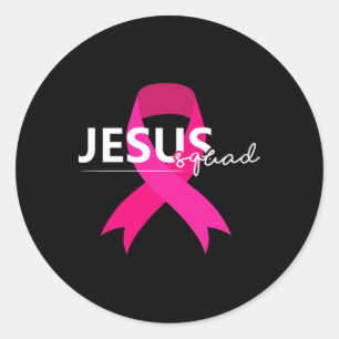 Jesus Squad Breast Cancer Awareness Survivor Classic Round Sticker