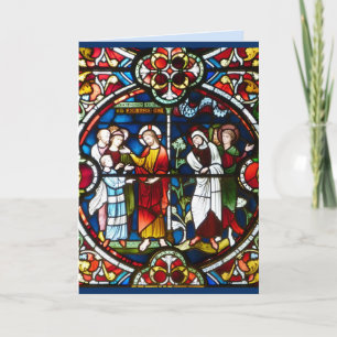 jesus stained glass greeting card