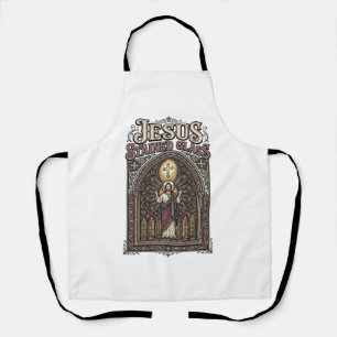 Jesus Stained Glass Jesus Stained Glass Cathedral Apron