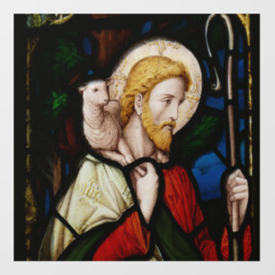 JESUS STAINED GLASS WINDOW CLING