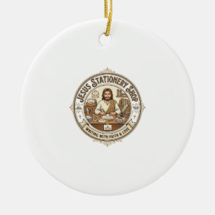 Jesus Stationery Shop Jesus Stationery Shop Christ Ceramic Ornament