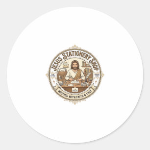 Jesus Stationery Shop Jesus Stationery Shop Christ Classic Round Sticker
