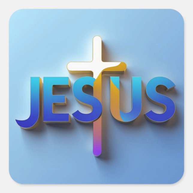 Jesus Sticker – Christian Faith Decal Ai design  (Front)