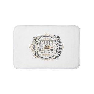 Jesus Sticker Sheet Icons Jesus Sticker Sheet Icon Bath Mat