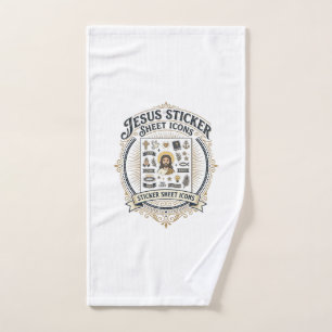 Jesus Sticker Sheet Icons Jesus Sticker Sheet Icon Hand Towel