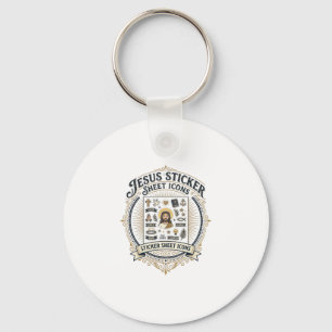 Jesus Sticker Sheet Icons Jesus Sticker Sheet Icon Key Ring