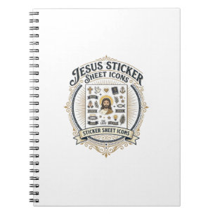 Jesus Sticker Sheet Icons Jesus Sticker Sheet Icon Notebook
