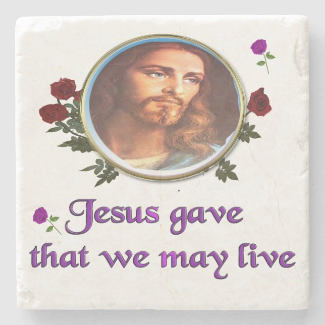 Jesus  stone coaster (Front)