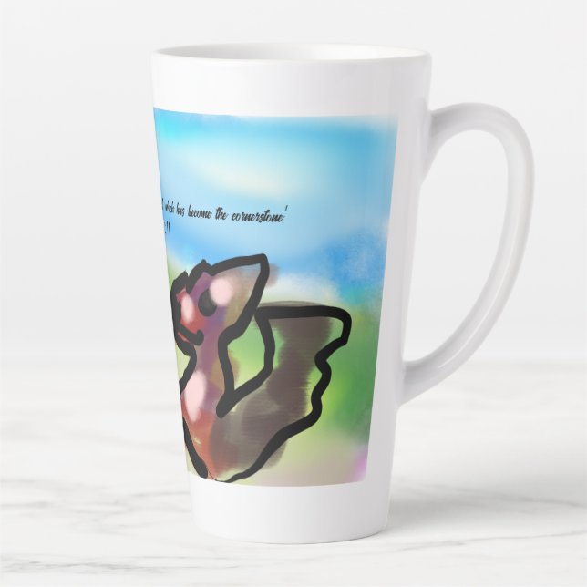 jesus stone  latte mug (Right)