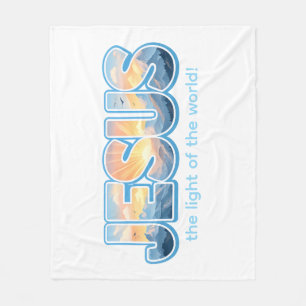 Jesus Sunrise Fleece Blanket