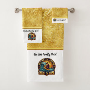 Jesus Surfing Inspires Faith and Fun Bath Towel Set