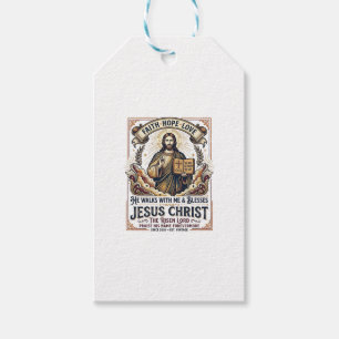 Jesus Surfing T-Shirt Inspirational Faith Gift Tags