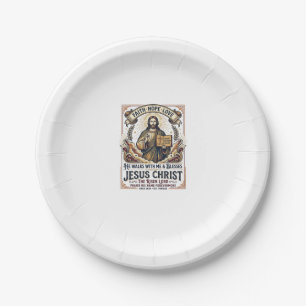 Jesus Surfing T-Shirt Inspirational Faith Paper Plate