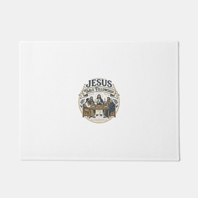 Jesus Table Fellowship Jesus Table Fellowship Chri Doormat (Front)