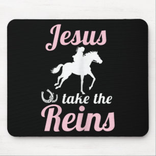Jesus Take The Reins Christian Faith Sed Religious Mouse Pad
