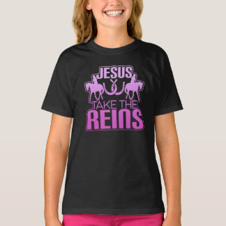 Jesus Take The Reins Cool Race Horse T T- T-Shirt