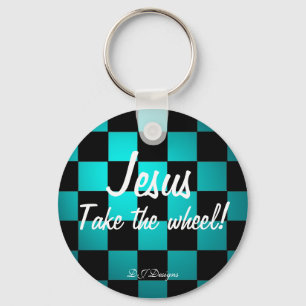 Jesus Take the Wheel Keychain