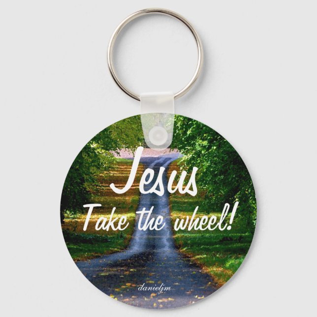 Jesus Take the Wheel Keychain (Front)