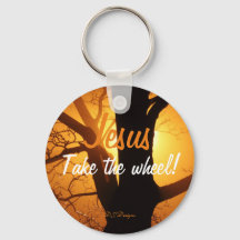 Jesus Take the Wheel Keychain