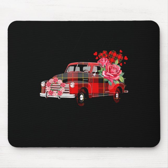 Jesus Take The Wheel Red Truck Christmas God Belie Mouse Pad (Front)