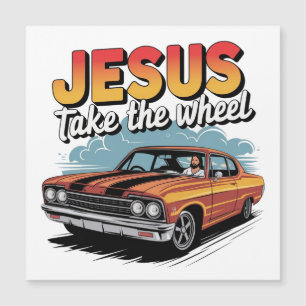 Jesus Take the Wheel Vintage Muscle Car