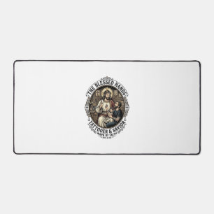 Jesus Tattoo Artist Studio T-Shirt Inspirational F Desk Mat
