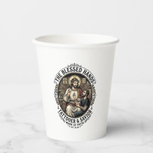 Jesus Tattoo Artist Studio T-Shirt Inspirational F Paper Cups