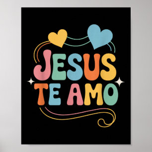 Jesus Te Ama Spanish Inspiring Loving Quote Poster