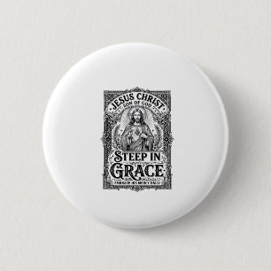 Jesus Tea Lover Graphic Tee Christian 6 Cm Round Badge
