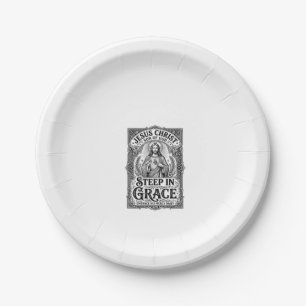 Jesus Tea Lover Graphic Tee Christian Paper Plate