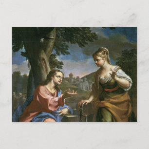 Jesus Teaches Samaritan Woman Postcard