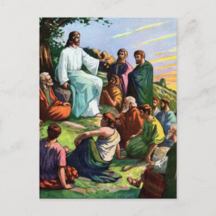 Jesus Teaching How To Pray Postcard