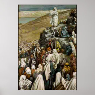 Jesus teaching the Sermon on the Mount Poster