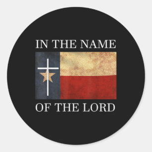 Jesus Texas Christian Classic Round Sticker