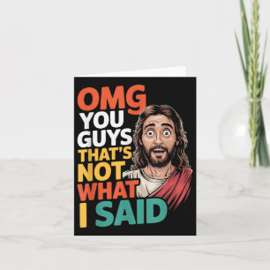 Jesus Thats Not What Said Religious God Christian  Card