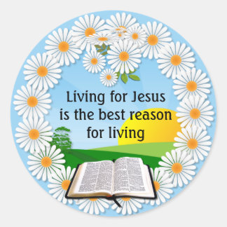 Jesus the best reason for living classic round sticker