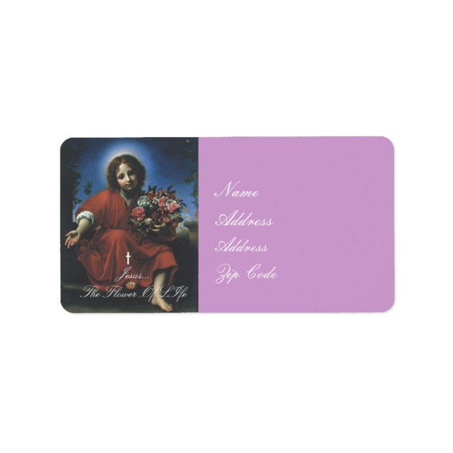 JESUS...THE FLOWER OF LIFE LABEL (Front)