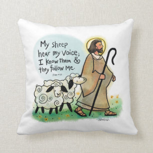 Jesus the Good Shepherd customisable pillow