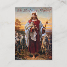 Jesus the Good Shepherd - Prayer Card (Flat)
