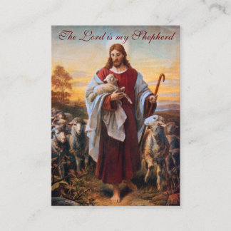 Jesus the Good Shepherd - Prayer Card (Flat)