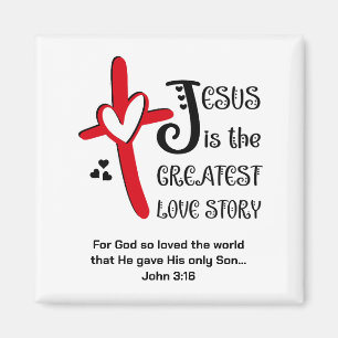 JESUS THE GREATEST LOVE STORY Christian Magnet