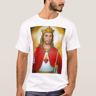 Jesus The King Blessing Sacred Heart of Jesus T-Shirt