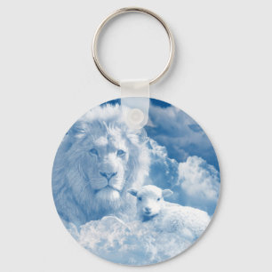 JESUS THE LAMB AND JESUS THE LION KEY RING