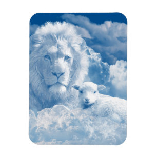 JESUS THE LAMB AND JESUS THE LION MAGNET
