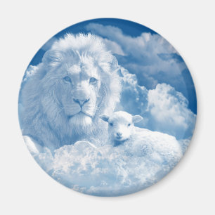 JESUS THE LAMB AND JESUS THE LION MAGNET